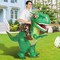 GOOSH Inflatable Dinosaur Ride-on Green Dino Halloween Costume for Kids and Adults